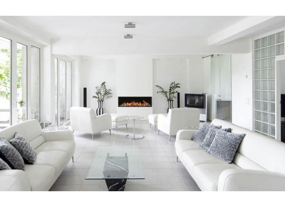 Amantii 50" Unit - 10 5/8" In Depth 3 Sided Glass Fireplace - Lifestyle