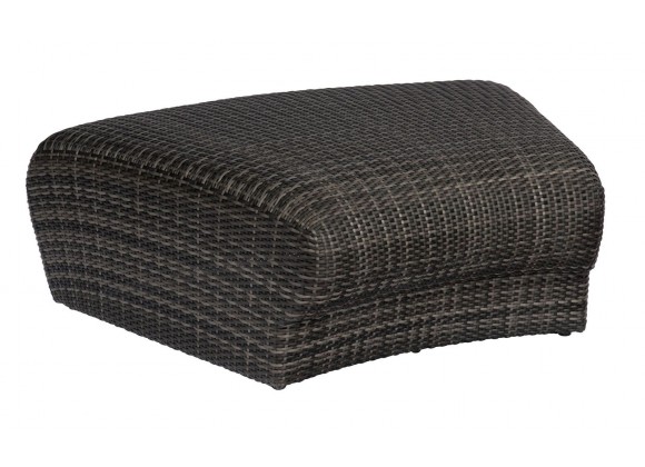 Woodard Genie Curved Backless Bench/Ottoman - Angled