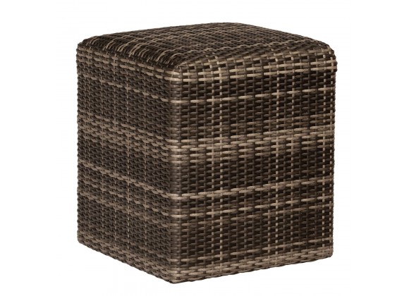 Woodard Et Cetera Aruba Reticulated Cube in Charcoal Gray