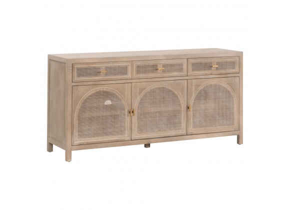 Essentials For Living Cane Media Sideboard - Front Side Angle