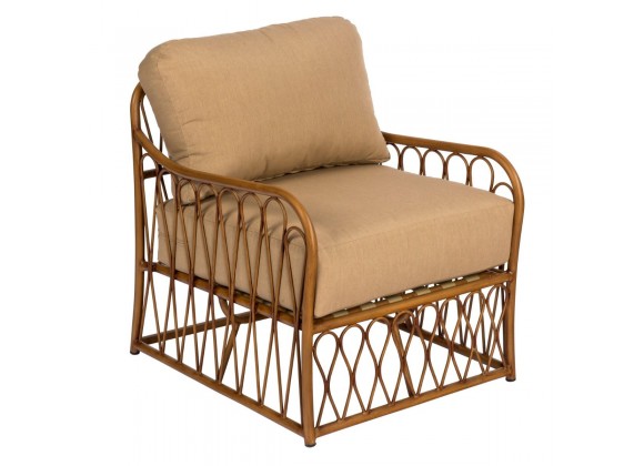 Woodard Cane Lounge Chair - Angled