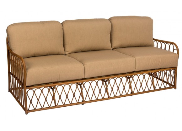 Woodard Cane Sofa - Angled View