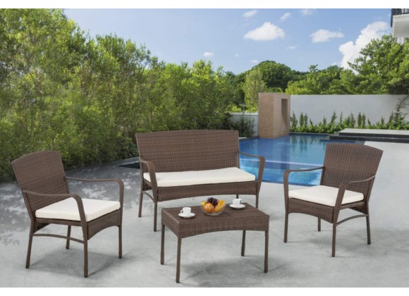 Arcadia Collection Outdoor Garden Patio Furniture 4PC set w/ Table