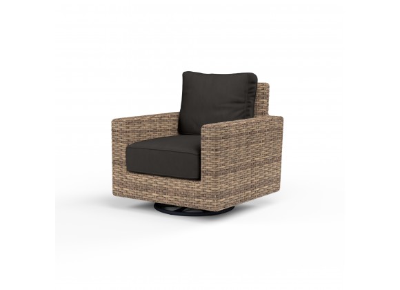 Havana Swivel Club Rocker in Spectrum Carbon w/ Self Welt - Front Side Angle