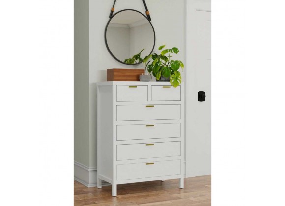 Carmel 6 Drawer Chest in White - Lifestyle