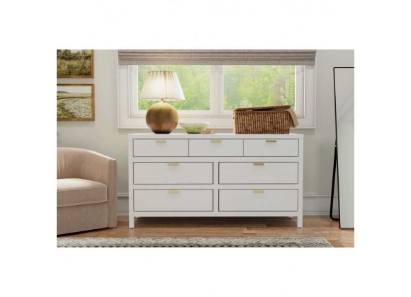 Carmel 7 Drawer Dresser in White - Lifestyle