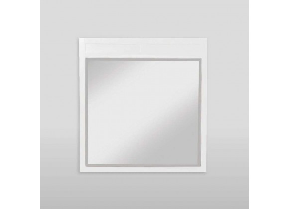 Alpine Furniture Carmel Mirror in White - Frame