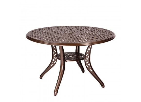 Woodard Casa Dining Umbrella Table - Angled