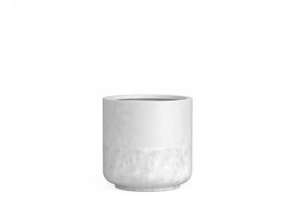 Azzurro Living Catalina 18" Pot In White Rock Concrete