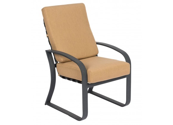 Woodard Cayman Isle Cushion Dining Armchair - Angled