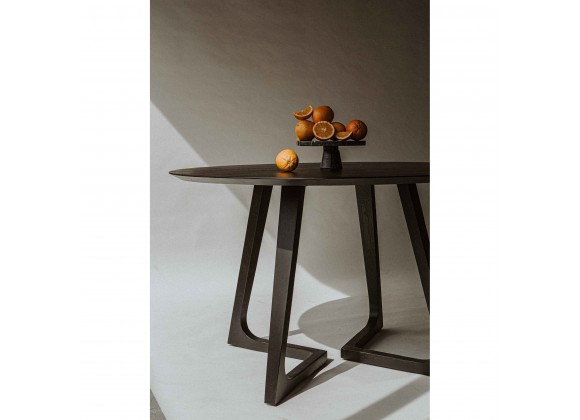 Moe's Home Collection Godenza Dining Table Round in Black Ash - Lifestyle