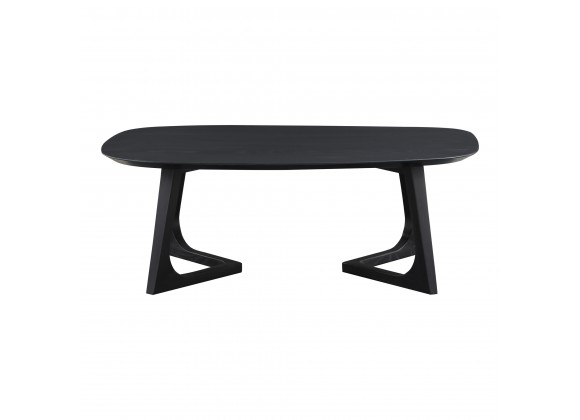 Moe's Home Collection Godenza Coffee Table Small Black Ash - Front Angle
