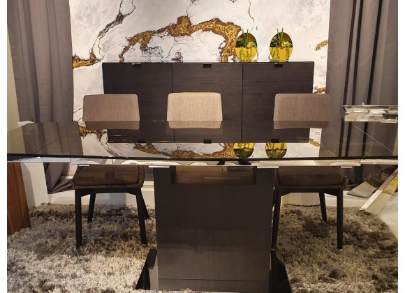 Casabianca VIZZIONE Buffet-Server In Dark Gray Oak Veneer - Lifestyle