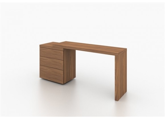 NEST Collection Walnut Veneer Extendable Office Desk 
