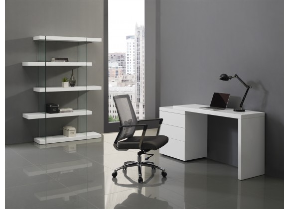 Casabianca NEST Office Desk In High Gloss White Lacquer - Lifestyle