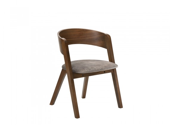 Casabianca CALICO Dining Chair In Walnut Veneer - Single