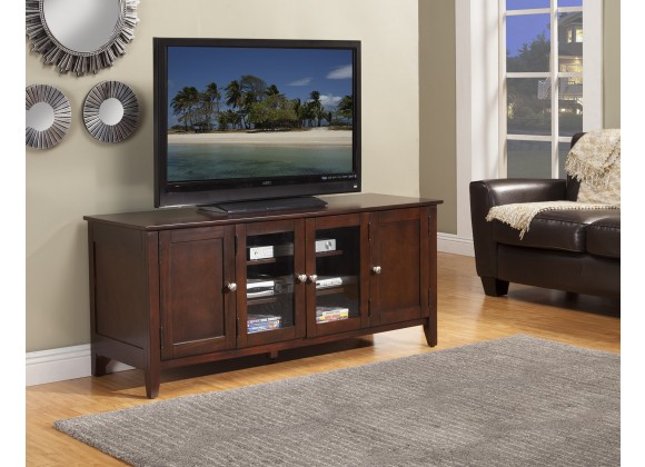  Alpine Furniture Costa TV Console in Medium Cherry 