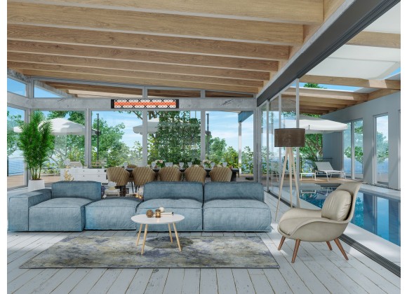 Infratech CD-Series Dual Element 304 Stainless Steel Patio Heater in 3000W / 4000W / 5000W / 6000W - Lifestyle