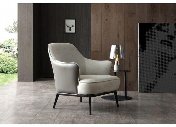 Whiteline Modern Living Sunizona Leisure Chair In Light Grey Water Proof Fabric - Lifestyle