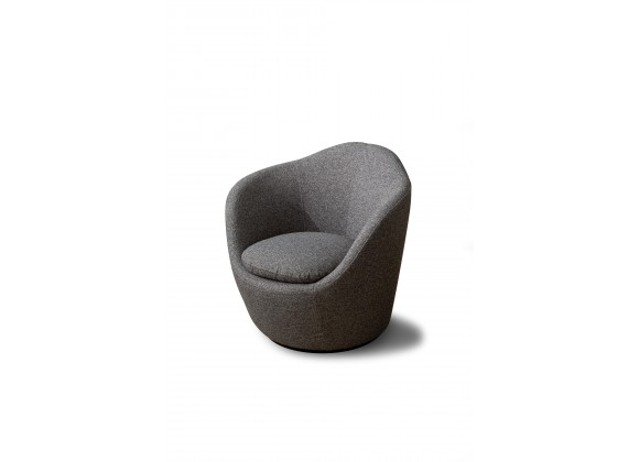 Stone Accent Chair in Dark Gray- Front view 1