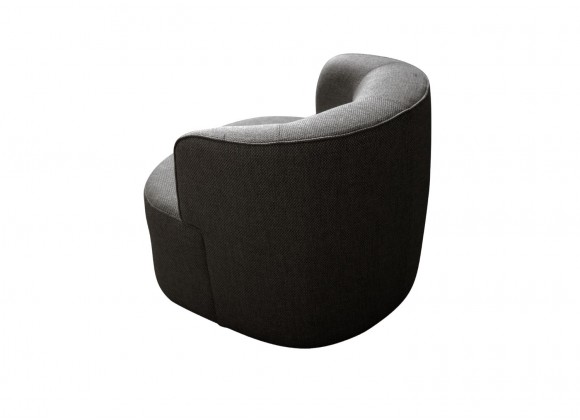 Denn Accent Chair in Dark Gray- side view 1