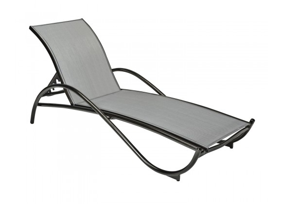 Woodard Tribeca Adjustable Chaise Lounge - Angled