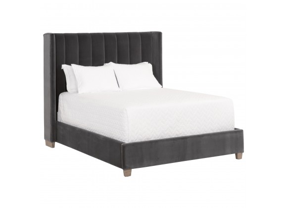 Essentials For Living Chandler Queen Bed in Dark Dove Natural Gray - Angled