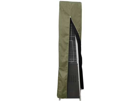 AZ Patio Heaters Square Glass Tube Patio Heater Commercial Cover in Tan - Front Angle