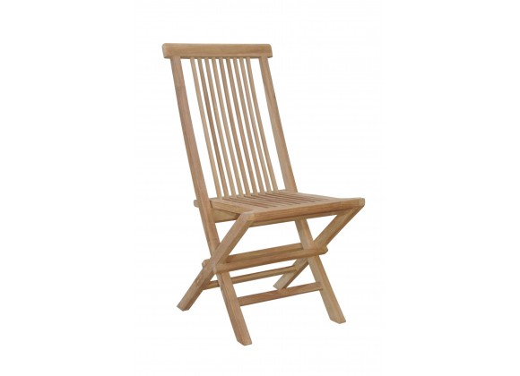 Anderson Teak Bristol Folding Chair Side View