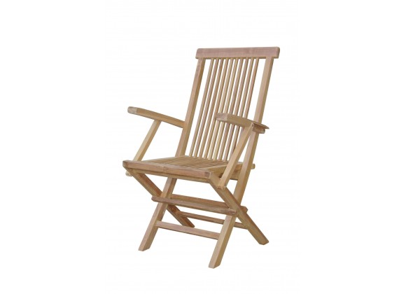 Anderson Teak Bristol Folding Armchair Side View