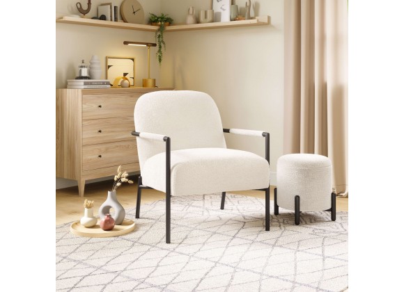 Zuo Modern Chicago Accent Chair Ivory- Lifestyle