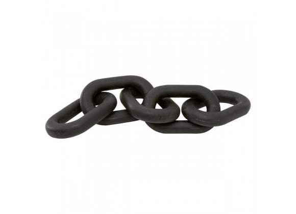 Essentials For Living Cinq Wood Link in Black Wash Pine - Front Angle