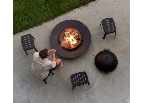 Cane-Line Cut Stool, Stackable top view