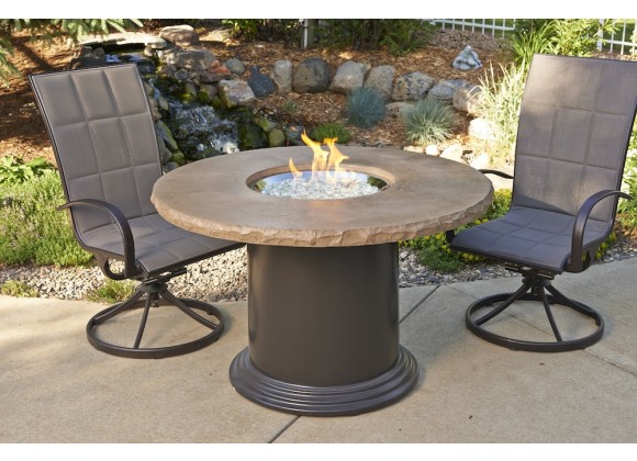 Outdoor Greatroom Company Colonial 30" Dining Fire Pit Table - Lifestyle