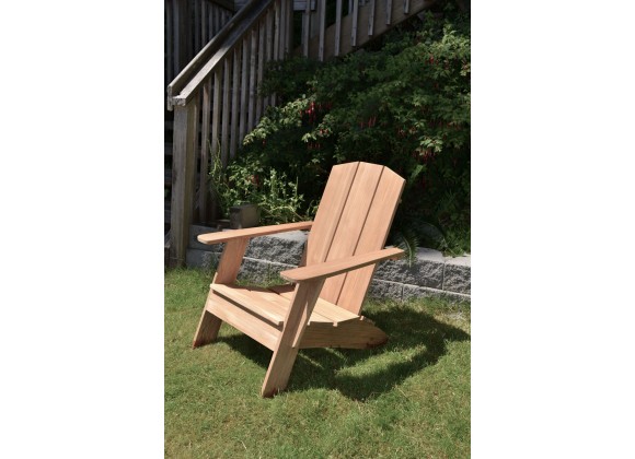 Hi Teak Furniture Aurele Teak Outdoor Adirondack Lounge Chair - Lifestyle 2