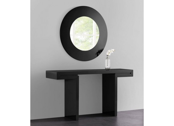 Delaney Console In High Black - Lifestyle