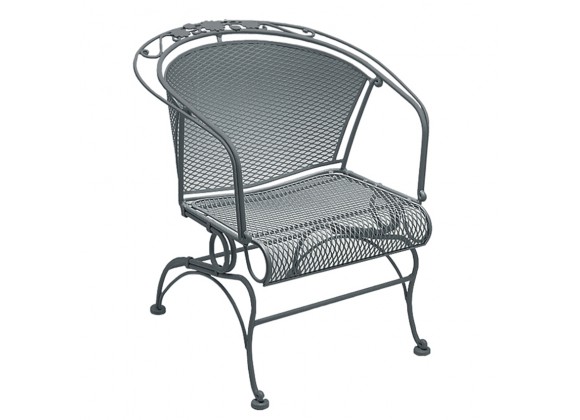 Woodard Briarwood Coil Spring Barrel Chair with Optional Seat Cushion