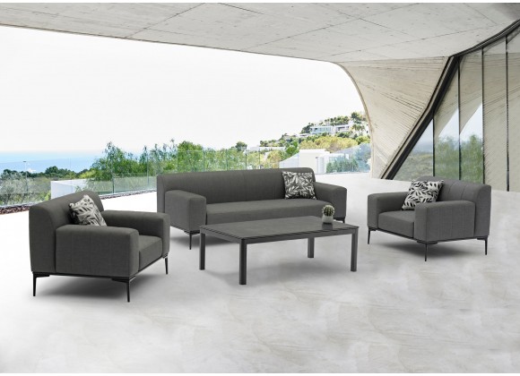 Whiteline Modern Living Ashton 4-Piece Outdoor Collection - Lifestyle