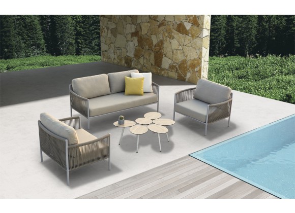 Whiteline Modern Living Catalina 4-Piece Outdoor Collection - Lifestyle