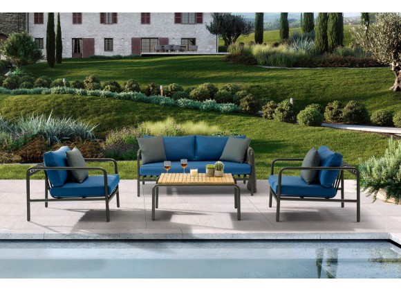 Whiteline Modern Living Andrea 4-Piece Outdoor Collection - Lifestyle
