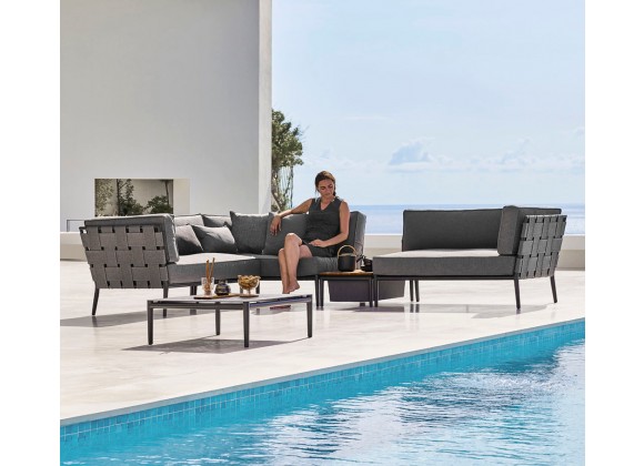 Cane-Line Conic 2-Seater Sofa, Left Module Hotel View