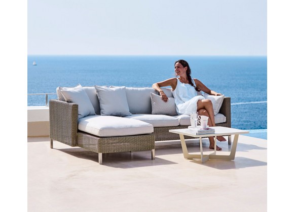 Cane-Line Connect Chaise Lounge Module Sofa, Right outdoor view