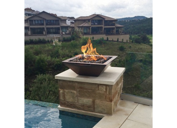 The Outdoor Plus Maya Hammered Copper Fire & Water Bowl 1