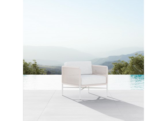 Azzurro Corsica Club Chair In Cloud Cushion - Lifestyle