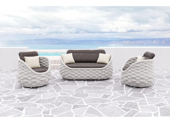 Coral Reef Accent Chair in Gray- Lifestyle 1