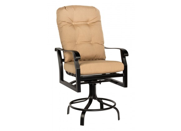 Woodard Cortland Cushion Swivel Counter Stool - Angled