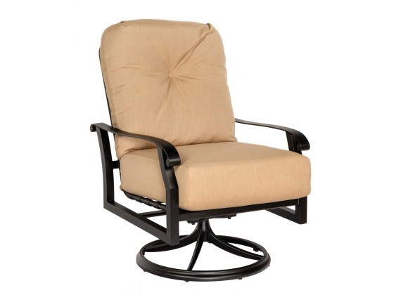 Woodard Cortland Cushion Swivel Rocking Lounge Chair - Angled