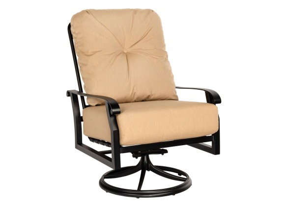 Woodard Cortland Cushion Big Man's Swivel Rocking Lounge Chair - Angled