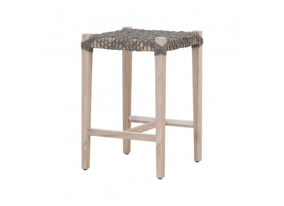 Essentials For Living Costa Outdoor Backless Counter Stool - Front Side Angle