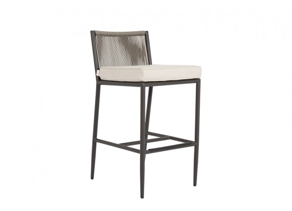 Pietra Barstool in Echo Ash, No Welt - Front Side Angle